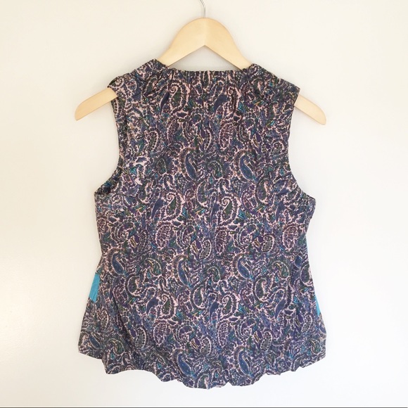 Marc by Marc Jacobs Paisley Striped Cotton Top - S - Picture 5 of 8